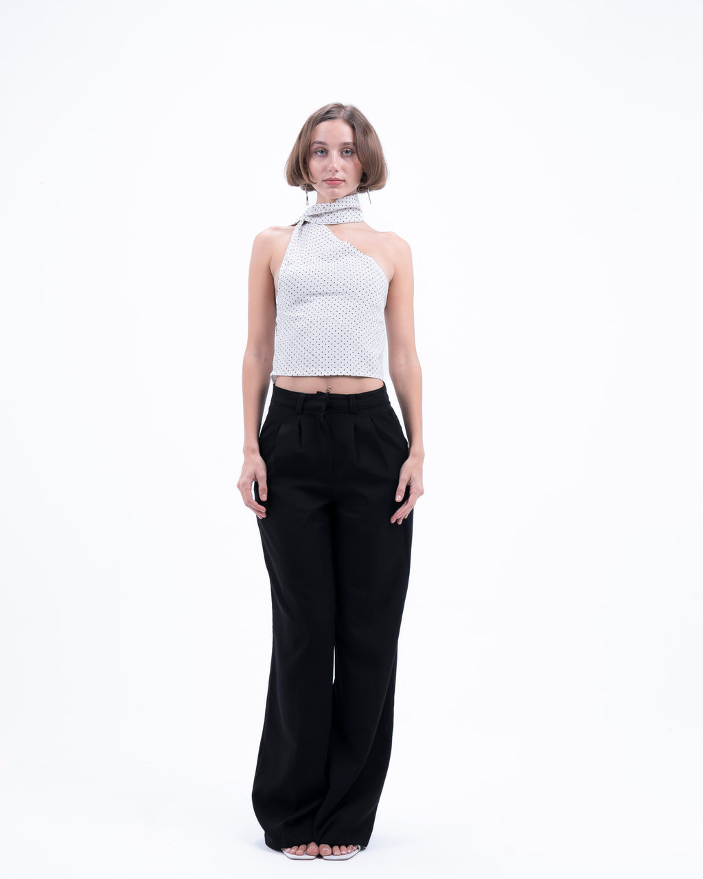 Polka Dot Halter Neck Top