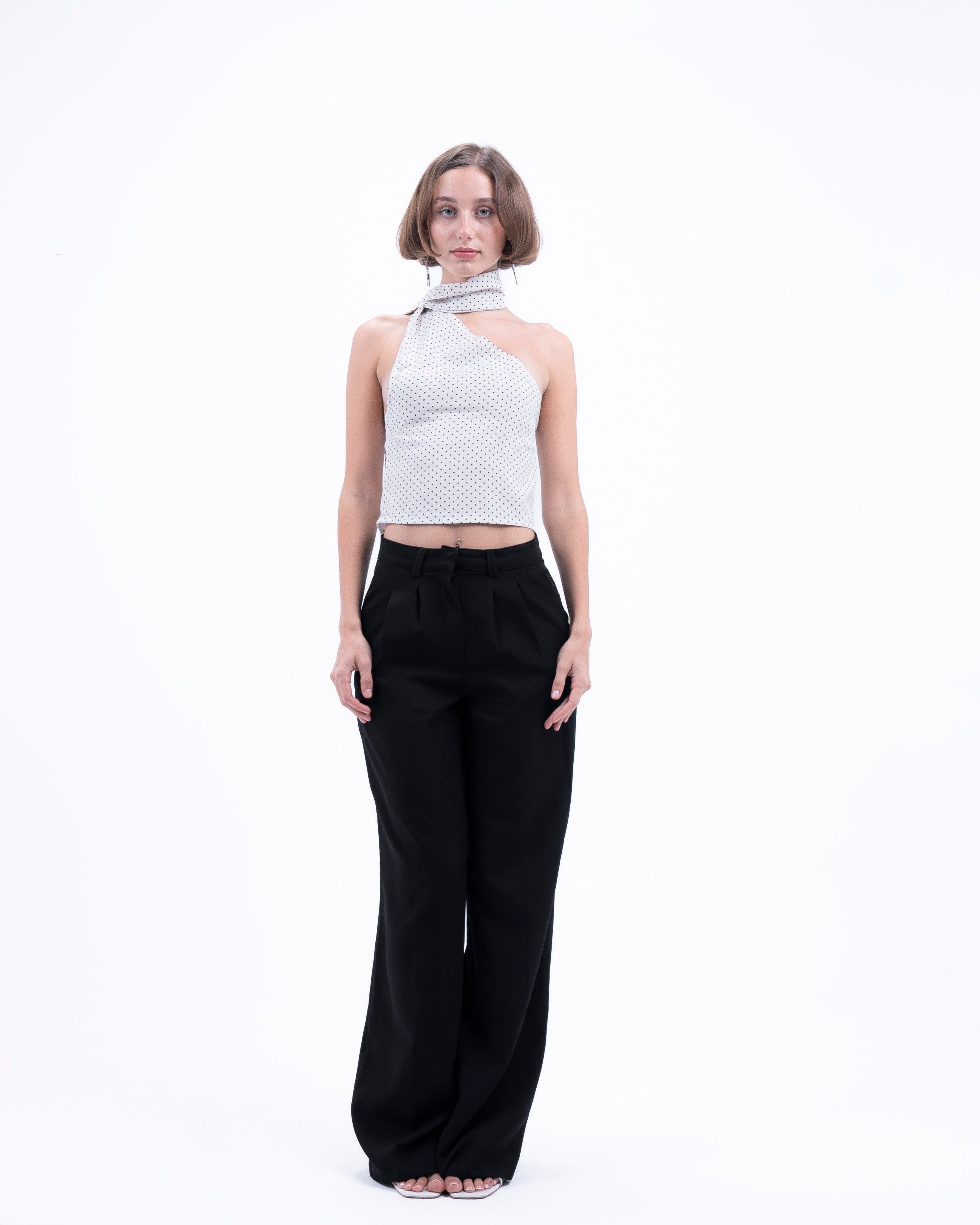 Polka Dot Halter Neck Top