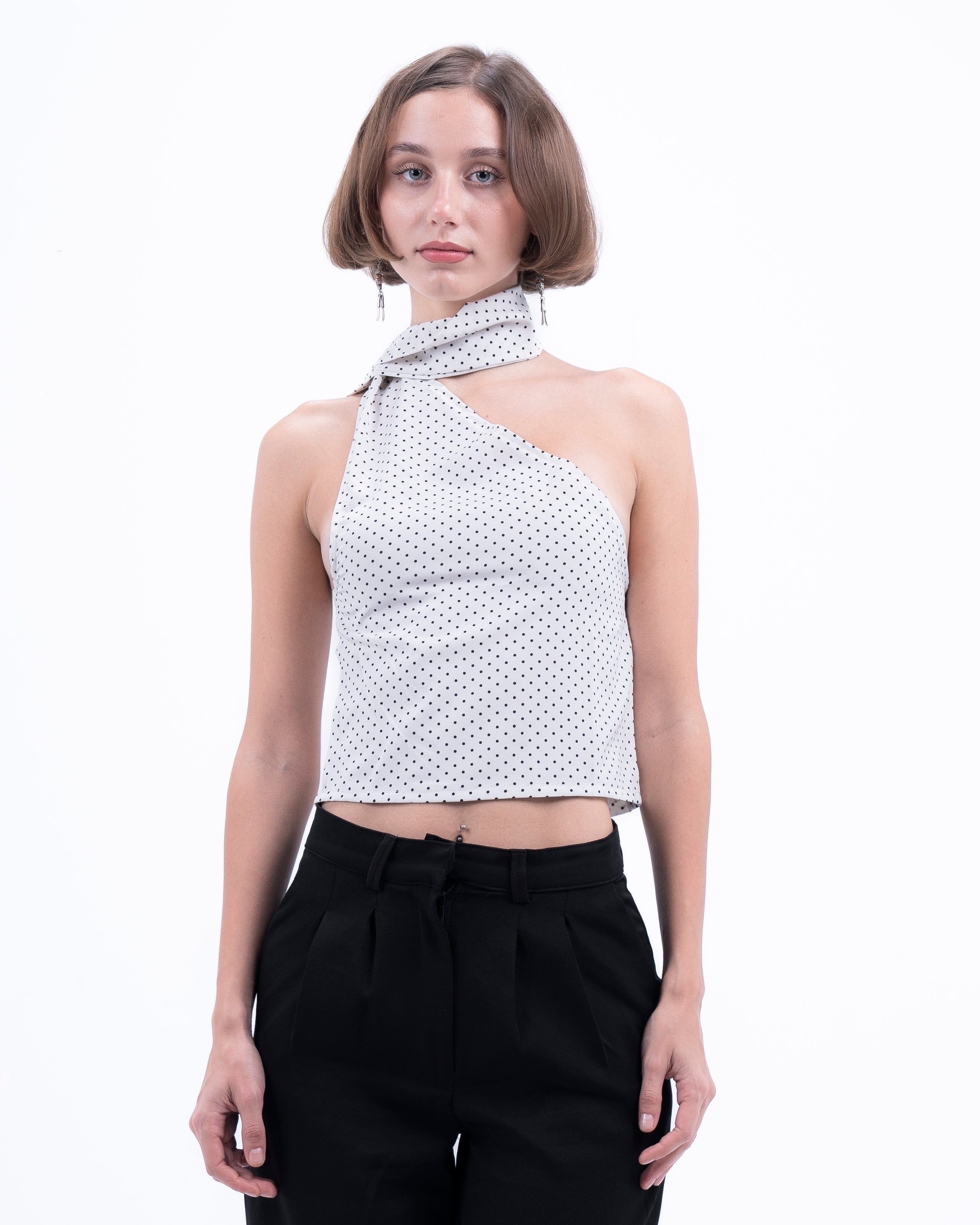Polka Dot Halter Neck Top