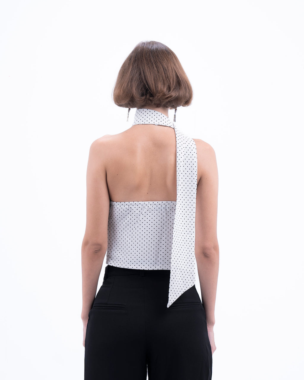Polka Dot Halter Neck Top
