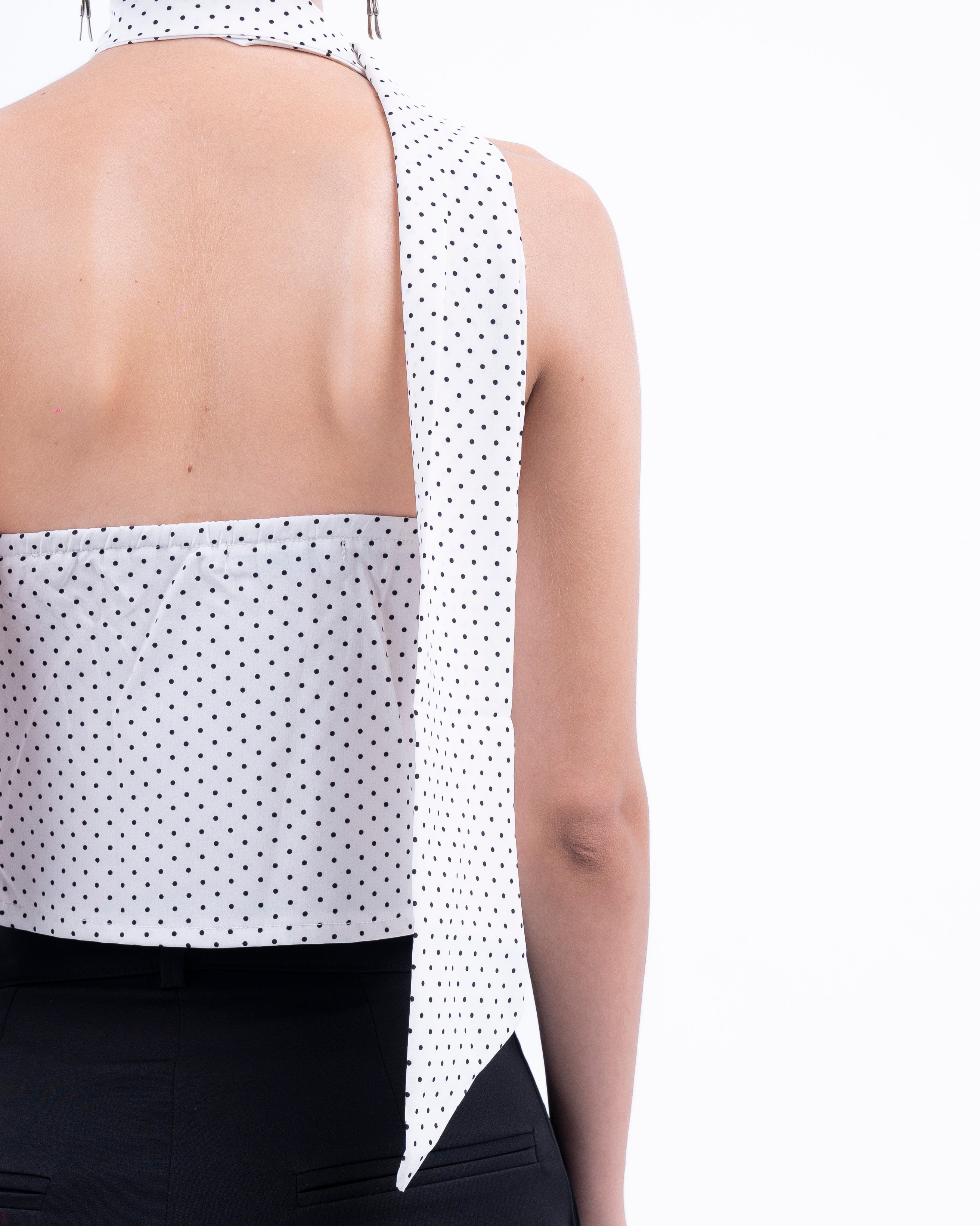Polka Dot Halter Neck Top