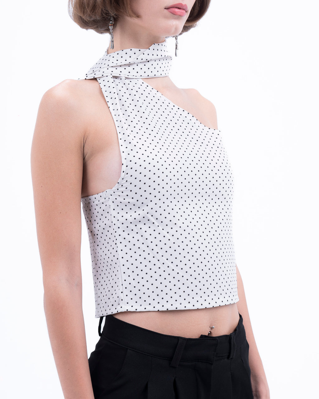 Polka Dot Halter Neck Top