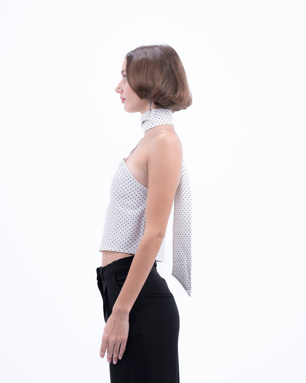 Polka Dot Halter Neck Top